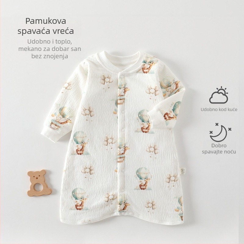Dječji vreća za spavanje s karikaturnim uzorkom, vanjski i podstava 100% pamuk, punilo poliester, debeli dizajn