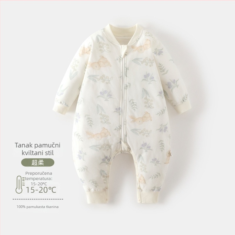 Dječji spavaći vreć sa podijeljenim nogama, vanjski i unutarnji materijal 100% pamuk, punilo poliester-pamučno, zatvarač najlon, duljina 80 cm