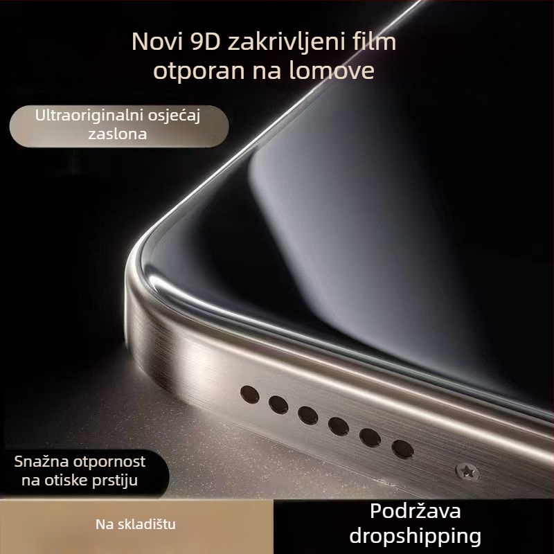 Membrane force staklena prednja zaštita zaslona — HD, otporno na lom, cijeli zaslon — za iPhone 12, 12 Pro, 13, 14