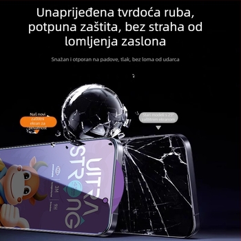 Kaljeno staklo zaštitno staklo za iPhone 16 Pro Max s rubom otporim na pritisak, elektroplatinirani završni sloj 25°, zaštita privatnosti i otpornost na udarce