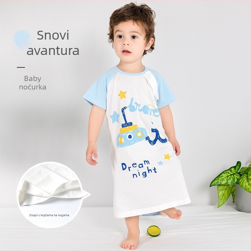 Dječji spavaći vreć s podijeljenim nogama, tanak ljetni dizajn, 95% pamuk, bez punila, pogodan za bebe i djecu od 0 do 6 godina