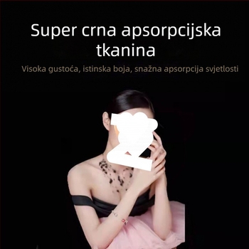 Baršunasto fotografsko pozadje od platna – svjetlosno apsorbirajuće za fotografiranje