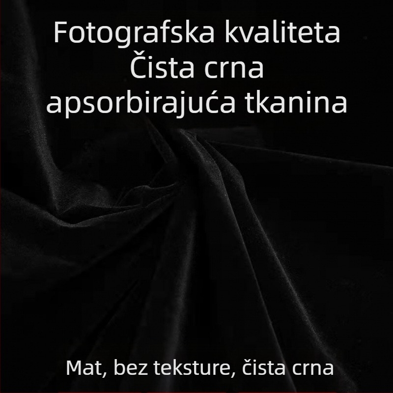 Baršunasto fotografsko pozadje od platna – svjetlosno apsorbirajuće za fotografiranje