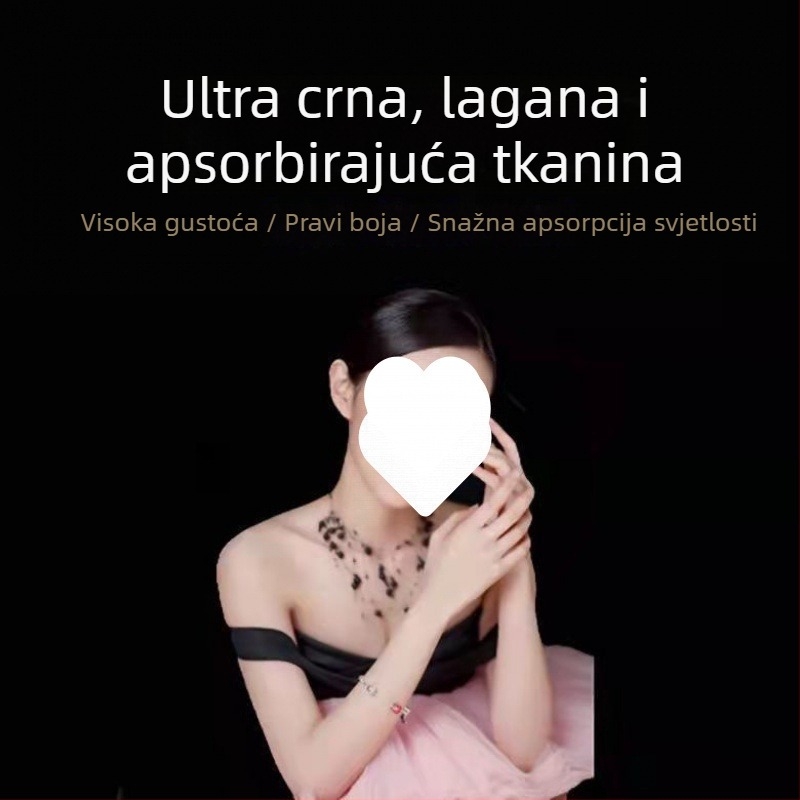 Baršunasto fotografsko pozadje od platna – svjetlosno apsorbirajuće za fotografiranje
