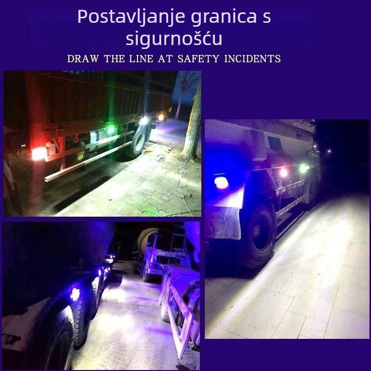 LED bočno svjetlo za kamion s osvjetljenjem za gumu, pokazivačem širine i svjetlom upozorenja, 24V vodootporno
