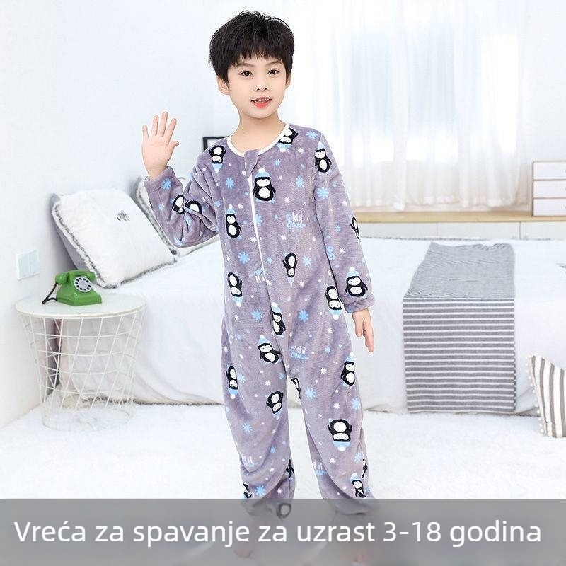 Dječji spavaći vreć s rukavima, quilt-stil, flanel materijal, poliester punjenje, zimsku uporabu