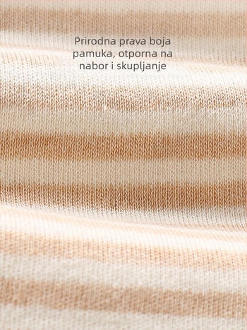 Jingqi dječji spavaći vrećica za jesen-zimu, 100% pamuk, deblji, podstava pamuk, punjenje poliester-pamuk, prugasti uzorak