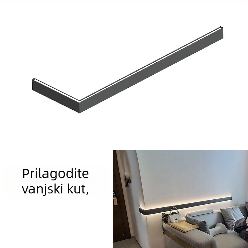 Stenska LED svjetiljka za stubište i hodnik – dekorativna pravokutna LED traka, 111–240V