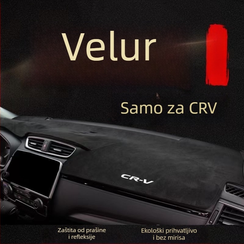 Velur sunshade mat za automobil Honda CR-V (2007–2023), središnja konzola, protiv odsjaja i toplinska izolacija