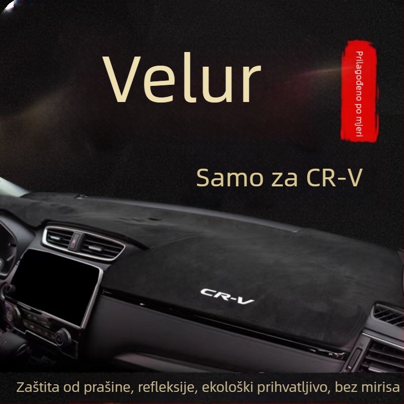 Velur sunshade mat za automobil Honda CR-V (2007–2023), središnja konzola, protiv odsjaja i toplinska izolacija
