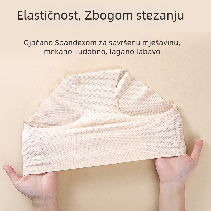 Ženske gaćice sa srednjom talijom, prozračne najlonske tkanine, pamuk podstava u preponama, podizanje kukova