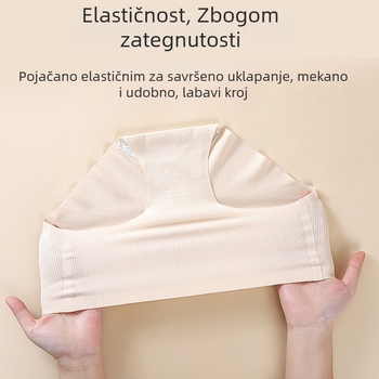 Damske gaćice sa srednjim strukom, prozračne, najlon, podstava od pamuka, podizanje stražnjice, jednobojne
