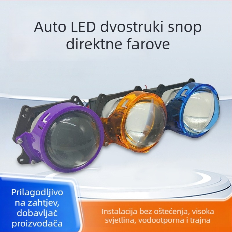 Auto far LED 55W, 12V, IP67, direktna leća, laserska LED dvostruka fokalna leća