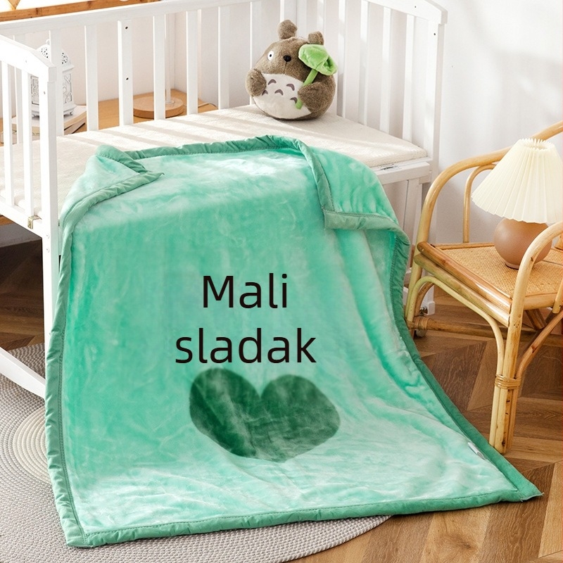 Raschel deka za bebe, poliesterska, 800-999 g, proljeće i jesen, crtani uzorak