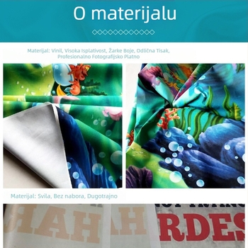 Vinilno foto pozadina za fotografiju proizvoda, unutarnje i vanjske namjene, marka Youge, težina 340 g