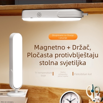 Desktop LED lamp s magnetskom bazom za učenje, zaštita očiju, dodirno upravljanje, ugrađena litijska baterija, CRI ≥95