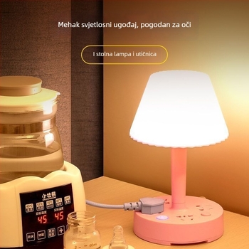 Stolna lampa za zaštitu očiju s USB priključkom i noćnim svjetlom uz krevet (CRI ≥95; Rasvjeta: nacionalna razina aa; Glasovno upravljanje; Napon: 36V ili manje; Napajanje iz utičnice)