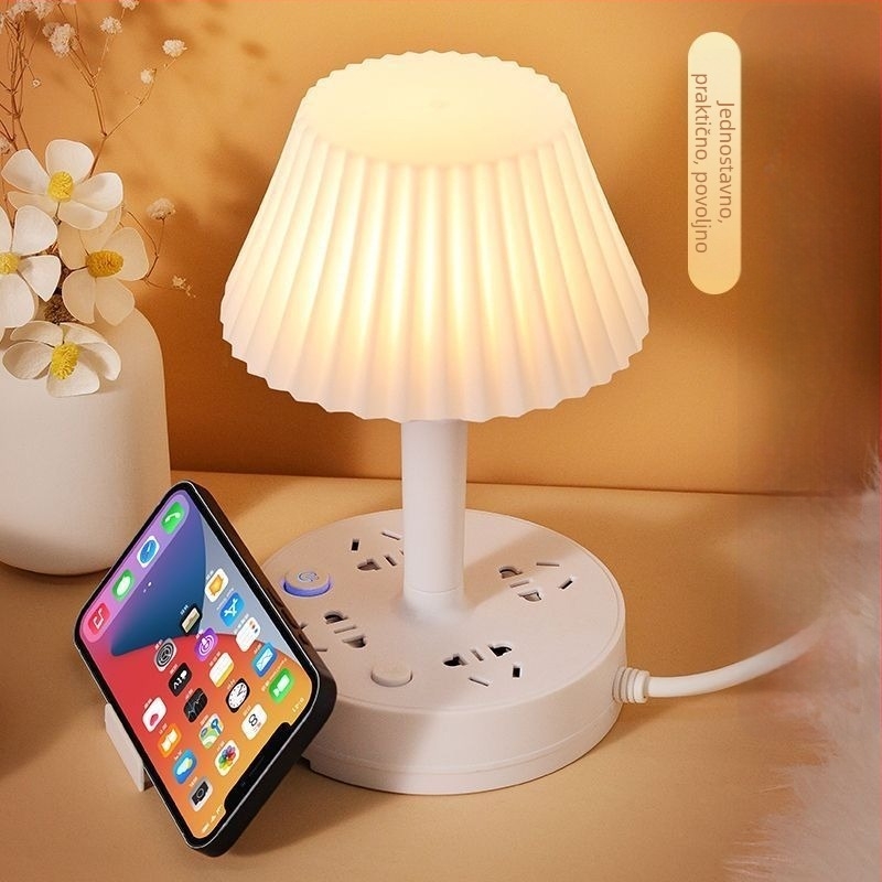 Stolna lampa za zaštitu očiju s USB priključkom i noćnim svjetlom uz krevet (CRI ≥95; Rasvjeta: nacionalna razina aa; Glasovno upravljanje; Napon: 36V ili manje; Napajanje iz utičnice)
