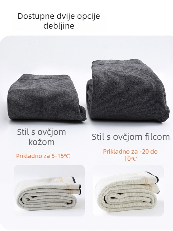 Dječje pamučne hlačice s fleecem, visokim strukom, za jesen i zimu, korejski stil