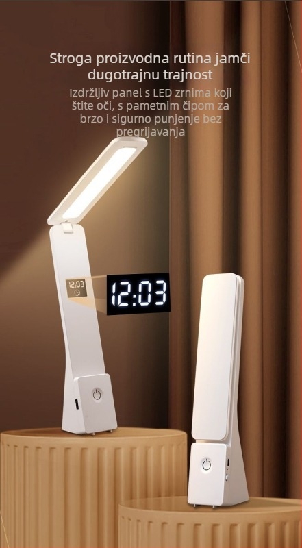 LED stolna lampa za učenje i noćni ormarić, zaštita očiju, USB napajanje, glasovno upravljanje, jednostavan modern dizajn, CRI ≥95, 100–300W