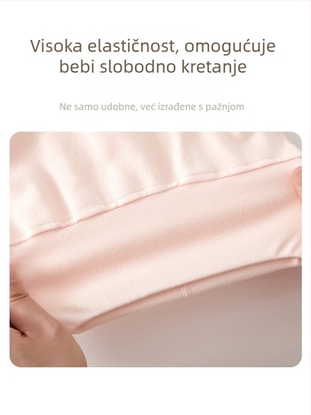 Beba pamukane hlače s visokim strukom u harém stilu, podrška za trbuh - unisex, 1–3 godine, proljeće i jesen