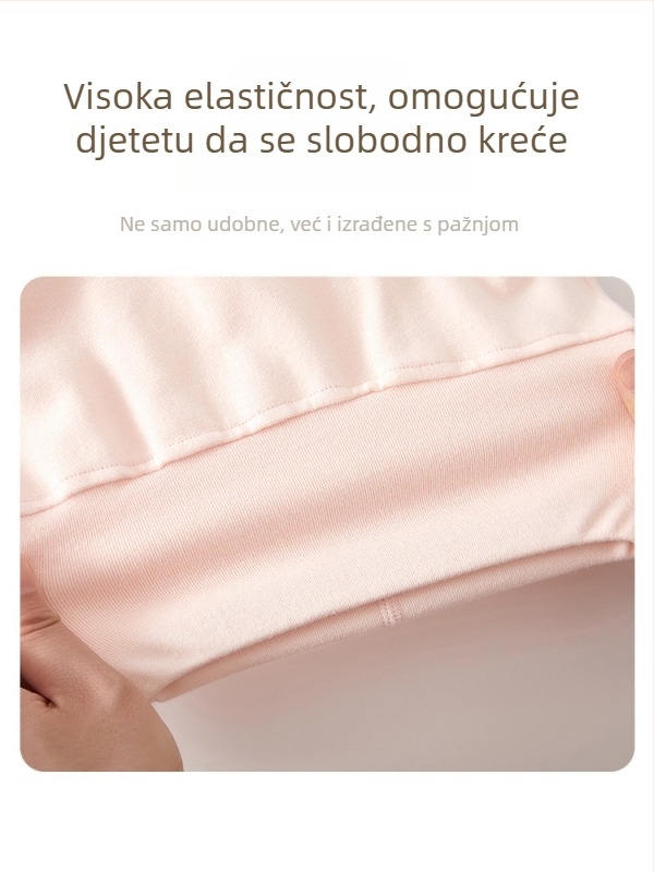 Beba pamukane hlače s visokim strukom u harém stilu, podrška za trbuh - unisex, 1–3 godine, proljeće i jesen