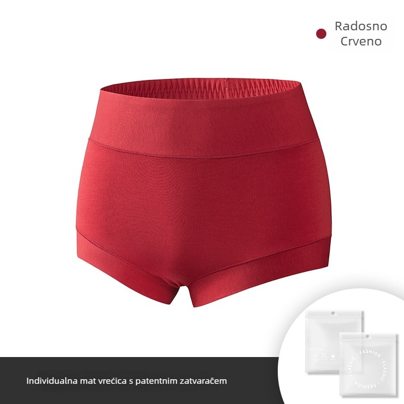 Ženske gaćice visokog struka s čipkastim rubom, modalno-pamučna smjesa, prozračne, kontrola trbuha, antibakterijsko, podstava 100% pamuka