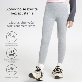 Dječje flis leggings za jesen-zimu s uzorkom žraloka, visokim strukom, duljina 9/10, 91% pamuk, anti-pilling