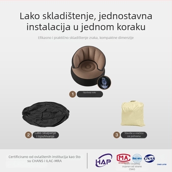 PVC napuhani jednosjedni kauč za kućnu, uredsku i vanjsku upotrebu; pogodan za bebe, djecu i odrasle; težina 900 g