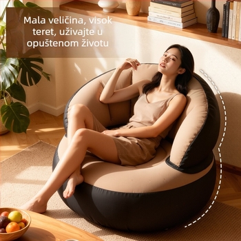 PVC napuhani jednosjedni kauč za kućnu, uredsku i vanjsku upotrebu; pogodan za bebe, djecu i odrasle; težina 900 g