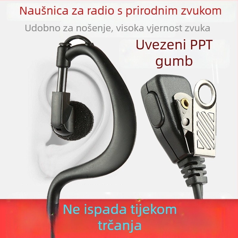 Qixing interkom slušalice za radio, redukcija šuma, 32 Ω, bez baterije, protiv smetnji, domet >50 km