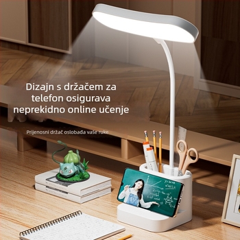 Clip-on studijska lampa s dotiknim prilagodbom jačine, napajanje iz utičnice, plastično sjenilo, 220V, CRI 80–89