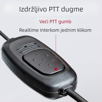 Kabel za slušalice za walkie-talkie, dizajn s kukom za uho, univerzalna kompatibilnost s K-Head, gumeni materijal, protuklizni, bez baterija