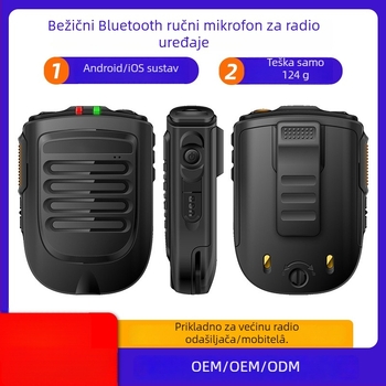 Automobilski bežični Bluetooth interkom mikrofon, ručni, 2000mAh litijska baterija, domet do 1,5 km