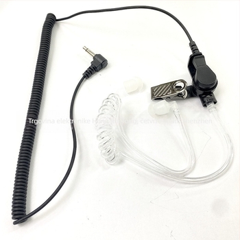 Radio slušalica 2.5 mm zakrivljena mono slušalica, kompatibilna s K-head interkom | domet 1.5–3 km | kabel 100 cm | protiv smetnji | bez baterija | Model: 2.5 Just Listen