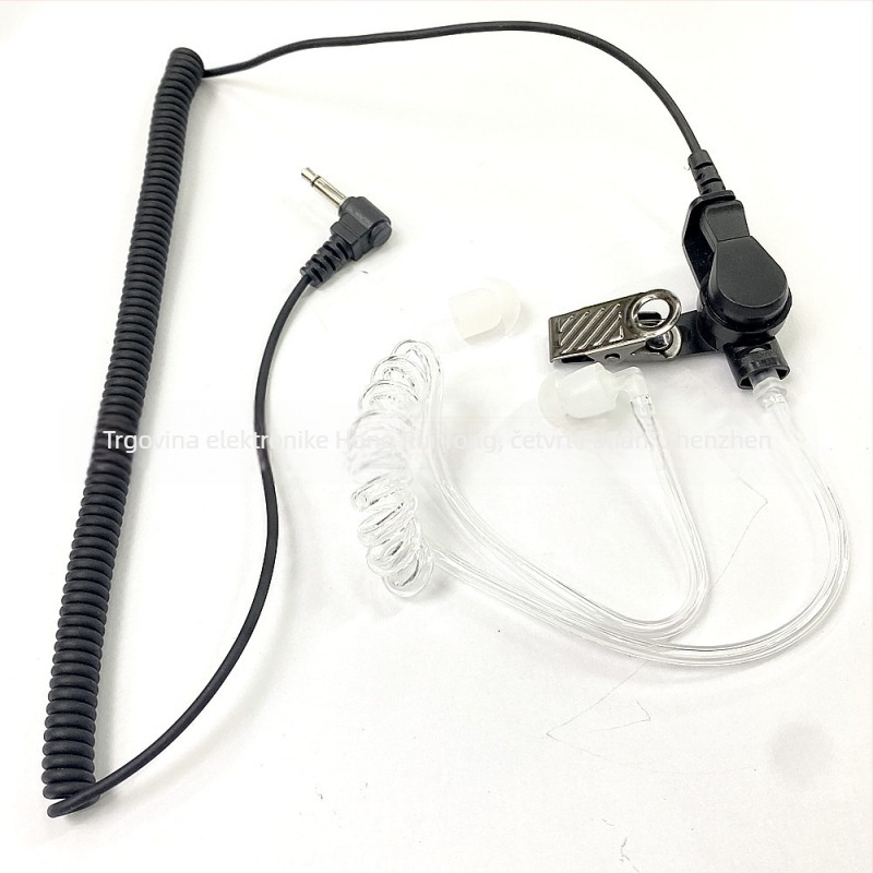 Radio slušalica 2.5 mm zakrivljena mono slušalica, kompatibilna s K-head interkom | domet 1.5–3 km | kabel 100 cm | protiv smetnji | bez baterija | Model: 2.5 Just Listen