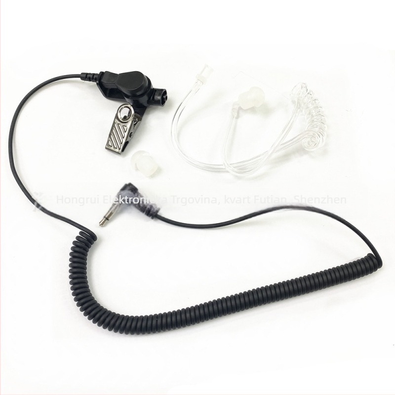 Radio slušalica 2.5 mm zakrivljena mono slušalica, kompatibilna s K-head interkom | domet 1.5–3 km | kabel 100 cm | protiv smetnji | bez baterija | Model: 2.5 Just Listen