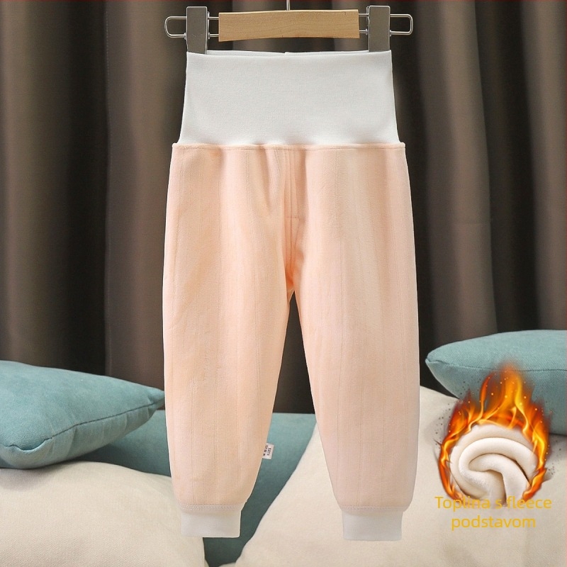 Dječje zimske hlače s flisom, visokog pojasa, za djecu 1–3 godine, poliester