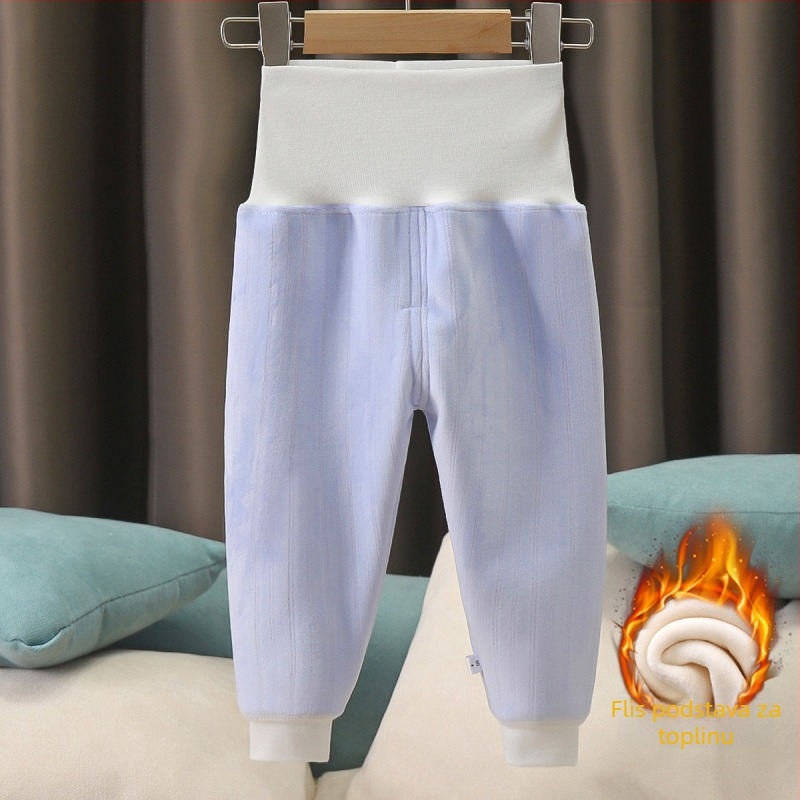 Dječje zimske hlače s flisom, visokog pojasa, za djecu 1–3 godine, poliester