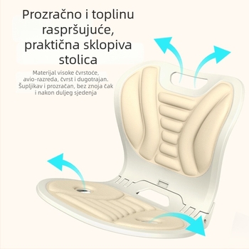 Sklopiva stolica s potporom za donji dio leđa – ergonomska uredska stolica za dugotrajno sjedenje, zaštita donjeg dijela leđa, protiv kifoze, Jingmeifu P23, 2024-10