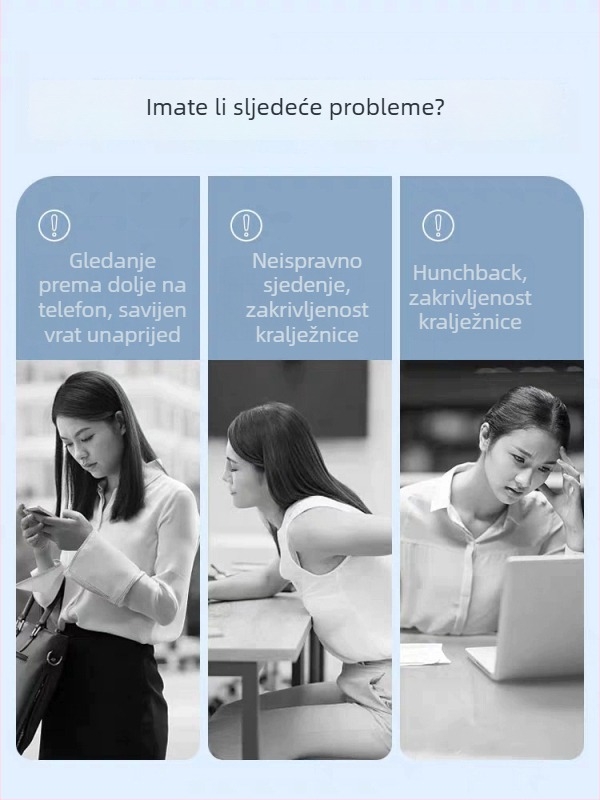 Pojas za korekciju držanja leđa, od poliester vlakana, zaštita ramena, univerzalna primjena, pogodno za jogu