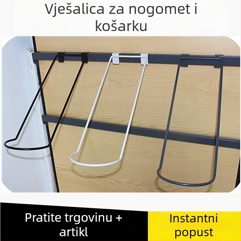 Stalak za lopte s jednim izložbenim dijelom i dvostrukim kukama za sportske potrebe