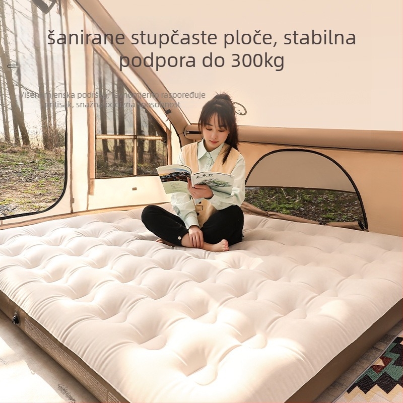 Arctic Wolf Vanjski dvostruki nafukljivi madrac za kampiranje, težina 4 kg, nosivost 500 kg