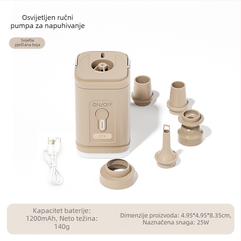 Arctic Wolf Vanjski dvostruki nafukljivi madrac za kampiranje, težina 4 kg, nosivost 500 kg