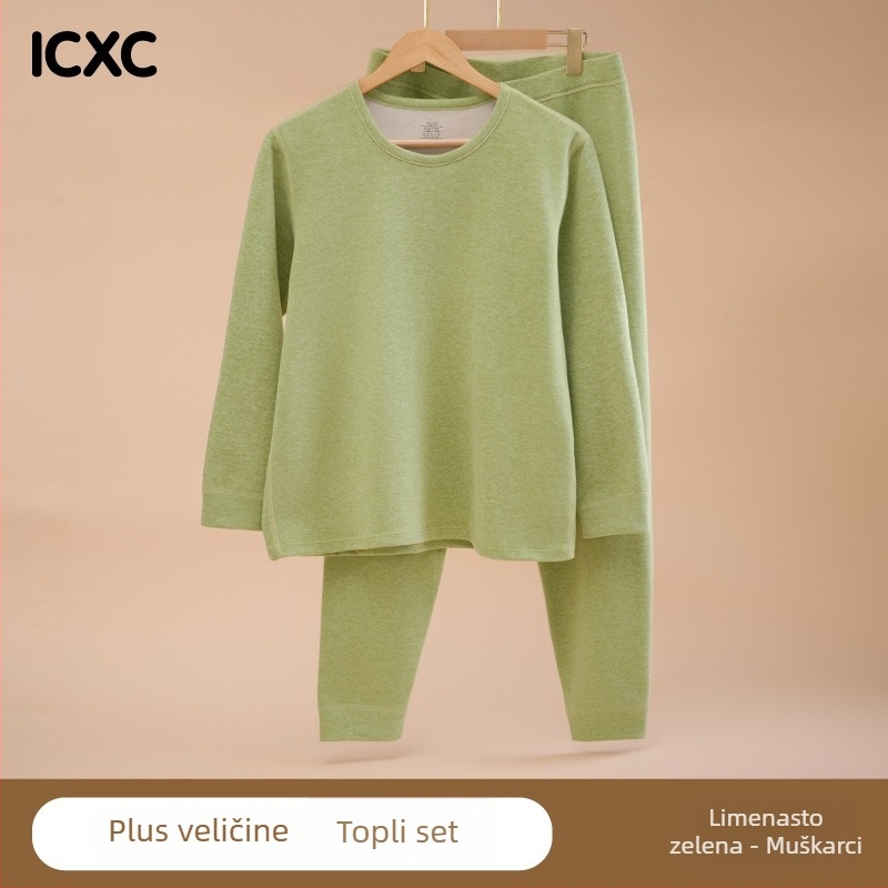 Dječji zimski termo komplet za gornje i donje rublje, labav kroj, pleteni poliester 93,4%, okrugli vrat, unisex, za djecu 8+ godina