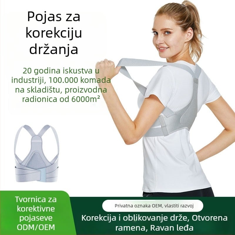 Korektor držanja tijela - Unisex, Skinuti trokutasti jastučić, Otvorena ramena, Visoka elastičnost, Prilagođena proizvodnja