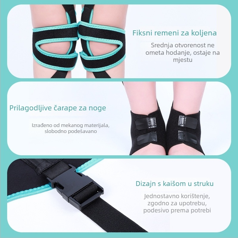 Ollas dječji korigirajući pojas za nogu — unutarnji osmerokutni dizajn korekcije, korekcija nogu prema van i prema unutra, izdanje 2024, ovlaštena privatna marka