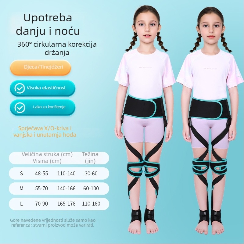 Ollas dječji korigirajući pojas za nogu — unutarnji osmerokutni dizajn korekcije, korekcija nogu prema van i prema unutra, izdanje 2024, ovlaštena privatna marka