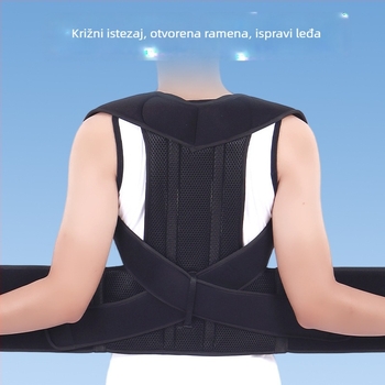 Leđni imobilizator, pojas za korekciju držanja, dišući poliester, podesivi, za sve sezone