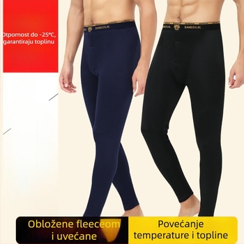 Muške termo hlače s flisom, elastične, tople, Derong tkanina, 95–100% poliester, srednja težina